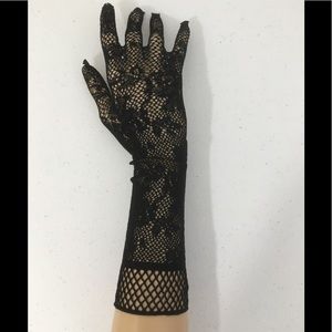 Fishnet gloves. Black. Brand new.